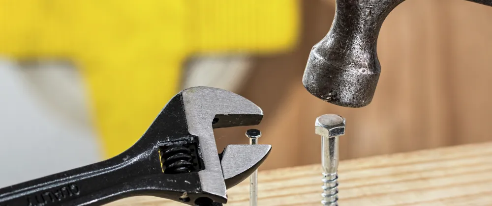 hammer and wrench