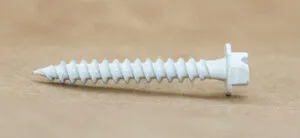 white ceramic slotted screw zip screws