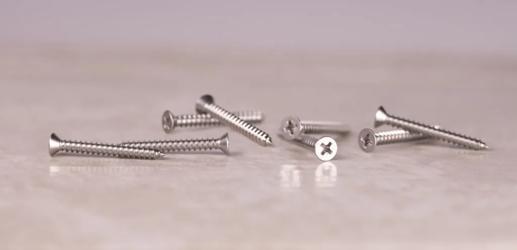 stainless sheet metal screws flat head