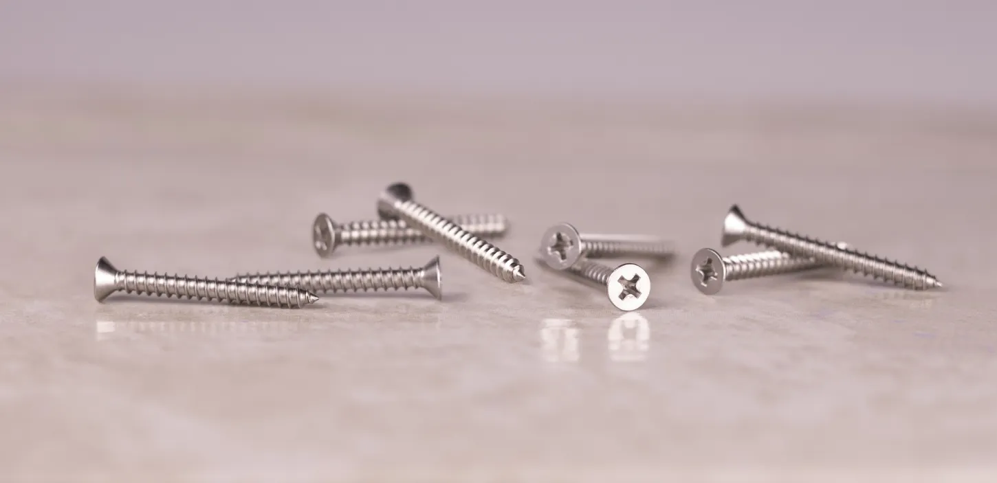 stainless sheet metal screws flat head