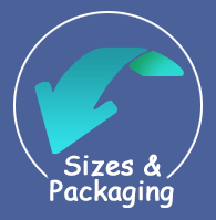 sizes and packaging