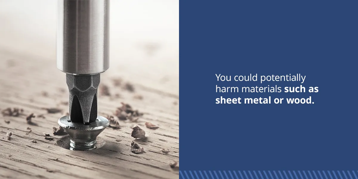 damage the work piece