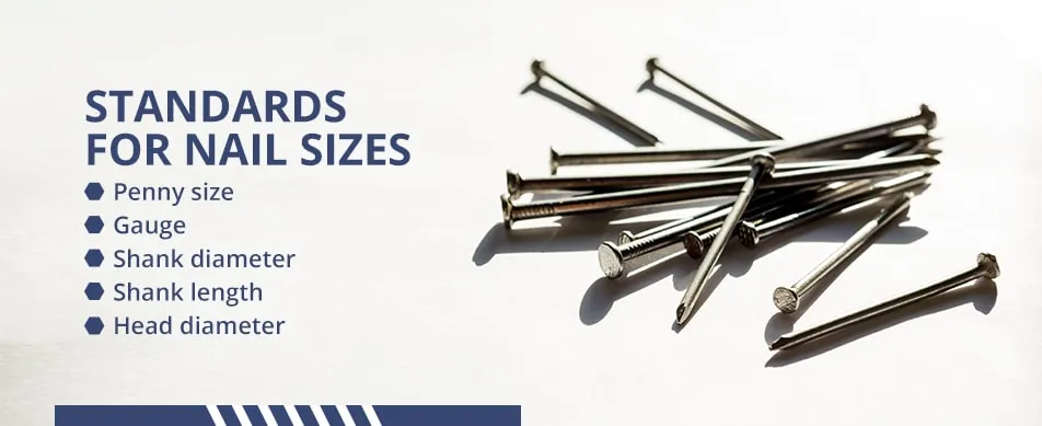 Standards for nail sizes