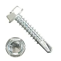 6-20 X 1/2" Self-Drilling Screws #2 Pt 1/4" IHWH Unsl Steel Zinc Plated