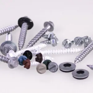 1/4 TALL INDENTED HEX WASHER HEAD SLOTTED