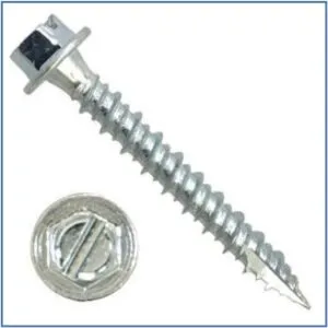 1/4 TALL INDENTED HEX WASHER HEAD SLOTTED