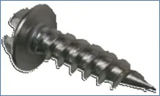 1/4" INDENTED HEX WASHER HEAD SLOTTED